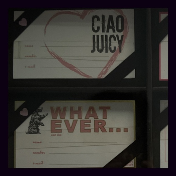 Juicy Couture Calling Cards With Pink Card Case - Picture 3 of 10